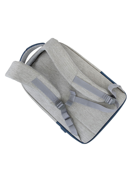 Rucsac pentru Laptop RivaCase Prater, 15.6", Poliester, Gri/Albastru Rucsac pentru Laptop RivaCase Prater, 15.6", Poliester, Gri/Albastru