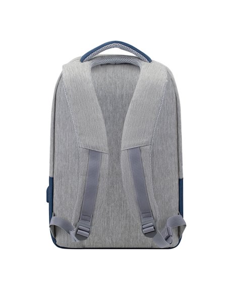 Rucsac pentru Laptop RivaCase Prater, 15.6", Poliester, Gri/Albastru Rucsac pentru Laptop RivaCase Prater, 15.6", Poliester, Gri/Albastru