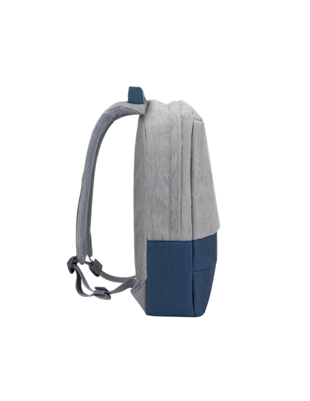 Rucsac pentru Laptop RivaCase Prater, 15.6", Poliester, Gri/Albastru Rucsac pentru Laptop RivaCase Prater, 15.6", Poliester, Gri/Albastru