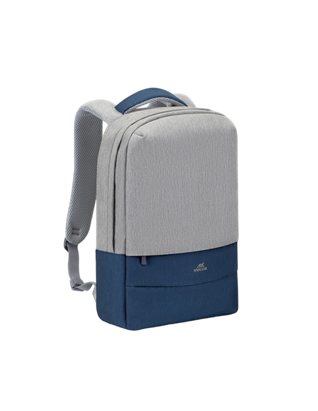 Rucsac pentru Laptop RivaCase Prater, 15.6", Poliester, Gri/Albastru Rucsac pentru Laptop RivaCase Prater, 15.6", Poliester, Gri/Albastru