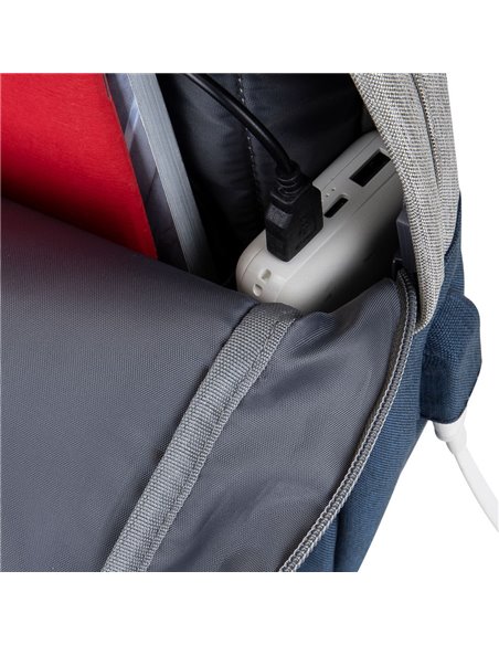 Rucsac pentru Laptop RivaCase Prater, 15.6", Poliester, Gri/Albastru Rucsac pentru Laptop RivaCase Prater, 15.6", Poliester, Gri/Albastru
