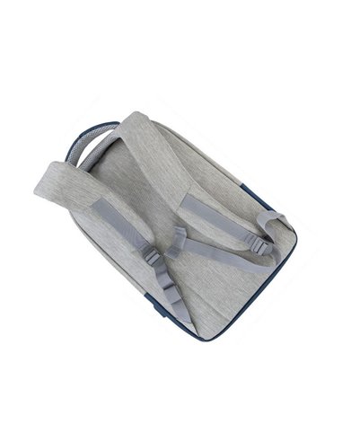 Rucsac pentru Laptop RivaCase Prater, 15.6", Poliester, Gri/Albastru