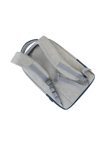 Rucsac pentru Laptop RivaCase Prater, 15.6", Poliester, Gri/Albastru Rucsac pentru Laptop RivaCase Prater, 15.6", Poliester, Gri/Albastru