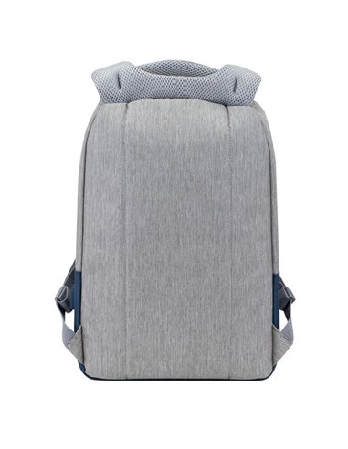 Rucsac pentru Laptop RivaCase Prater, 15.6", Poliester, Gri/Albastru
