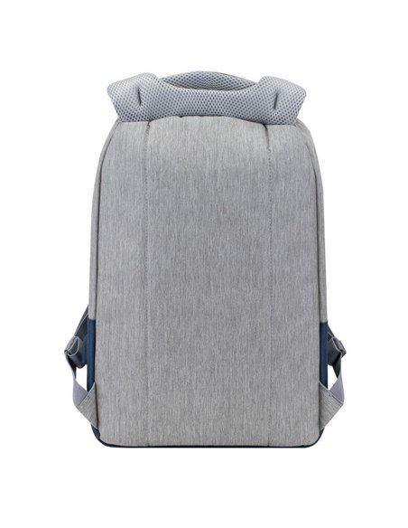 Rucsac pentru Laptop RivaCase Prater, 15.6", Poliester, Gri/Albastru Rucsac pentru Laptop RivaCase Prater, 15.6", Poliester, Gri/Albastru