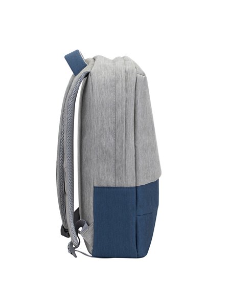 Rucsac pentru Laptop RivaCase Prater, 15.6", Poliester, Gri/Albastru Rucsac pentru Laptop RivaCase Prater, 15.6", Poliester, Gri/Albastru