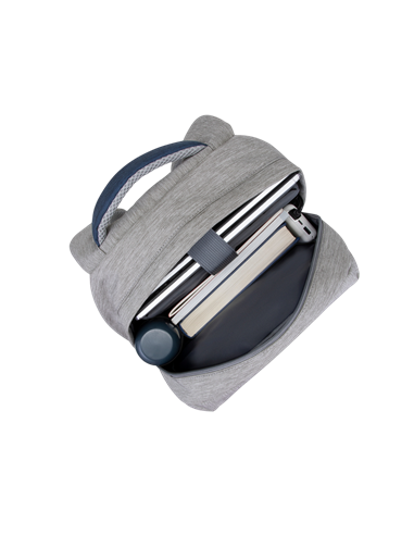 Rucsac pentru Laptop RivaCase Prater, 15.6", Poliester, Gri/Albastru