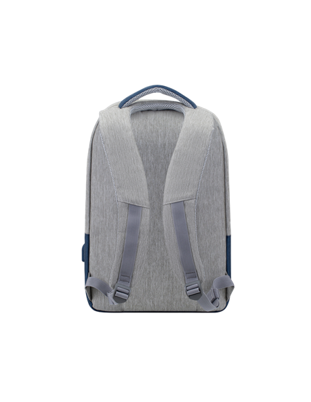 Rucsac pentru Laptop RivaCase Prater, 15.6", Poliester, Gri/Albastru Rucsac pentru Laptop RivaCase Prater, 15.6", Poliester, Gri/Albastru