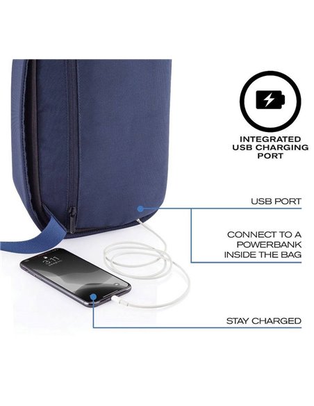 Geantă pentru Tabletă Bobby Sling, 9,7", Poliester, Albastru închis