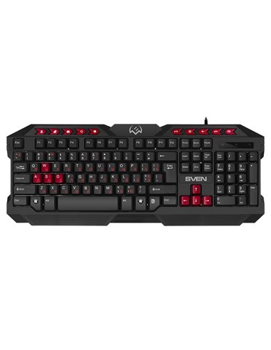 Клавиатура, мышь и коврик для мыши SVEN GS-9200, Проводное, Черный/Красный