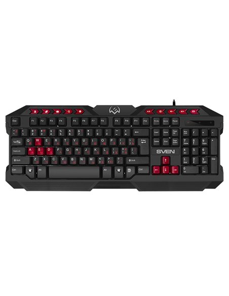 Клавиатура, мышь и коврик для мыши SVEN GS-9200, Проводное, Черный/Красный