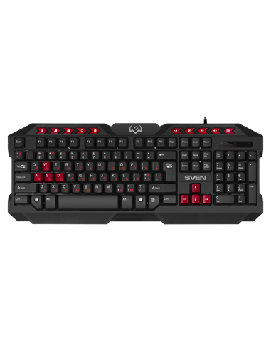 Клавиатура, мышь и коврик для мыши SVEN GS-9200, Проводное, Черный/Красный