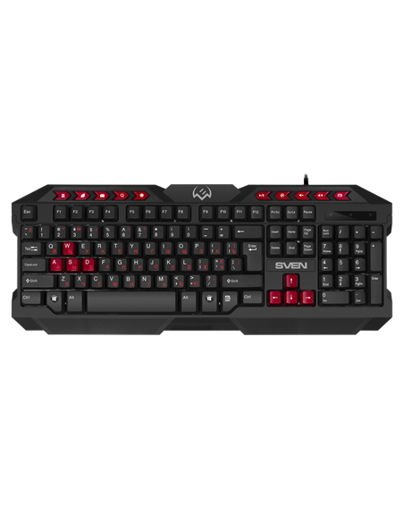 Клавиатура, мышь и коврик для мыши SVEN GS-9200, Проводное, Черный/Красный
