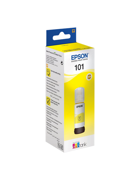 Контейнер с чернилами Epson 101 EcoTank, 70мл, Желтый