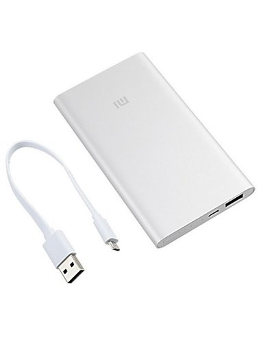 Acumulator extern Xiaomi Power Bank 2, 5000mAh, Argintiu