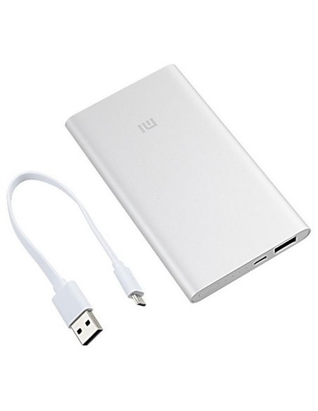 Acumulator extern Xiaomi Power Bank 2, 5000mAh, Argintiu