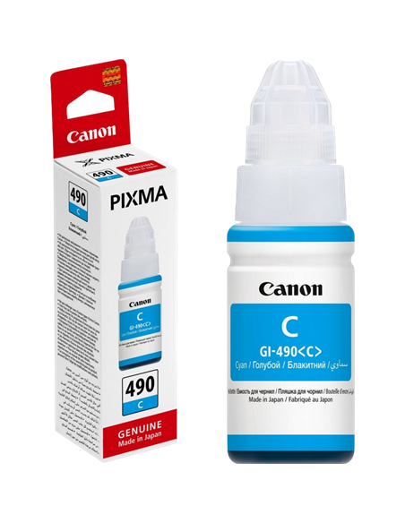 Контейнер с чернилами Canon GI-490, 70мл, Голубой