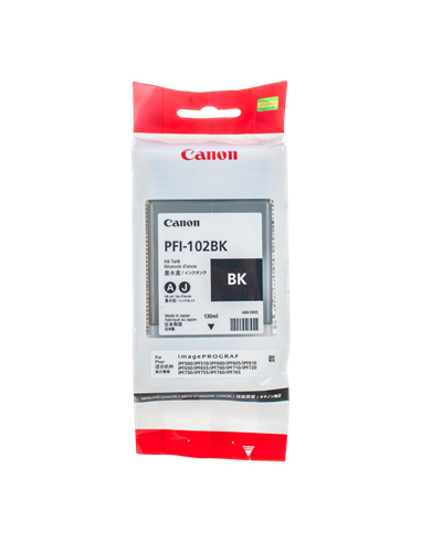 Картридж чернильный Canon PFI-102, 130мл, Черный