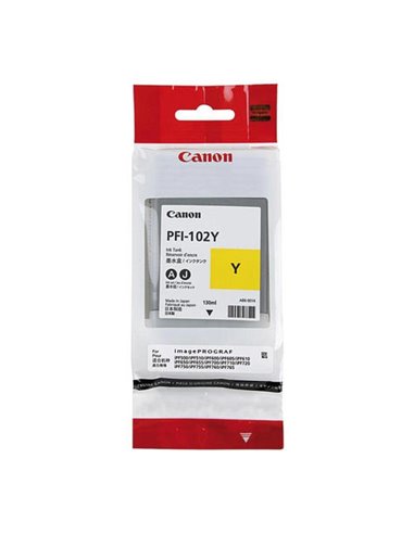Картридж чернильный Canon PFI-102, 130мл, Желтый