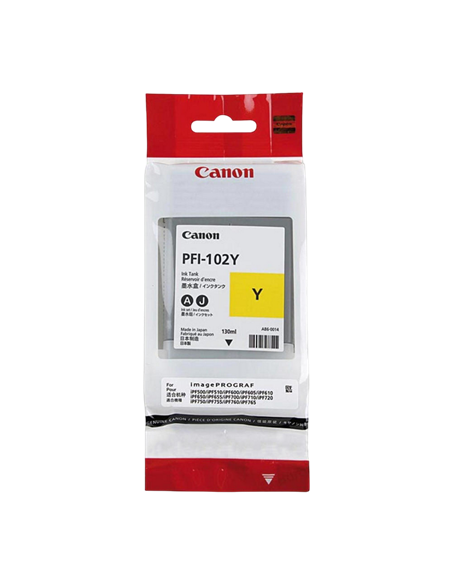 Картридж чернильный Canon PFI-102, 130мл, Желтый