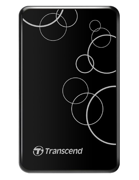 Внешний портативный жесткий диск Transcend StoreJet 25A3, 1 ТБ, Чёрный (TS1TSJ25A3K)