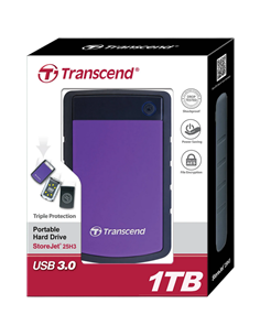 HDD portabil extern Transcend StoreJet 25H3P, 1 TB, Gri/Violet (TS1TSJ25H3P) 2