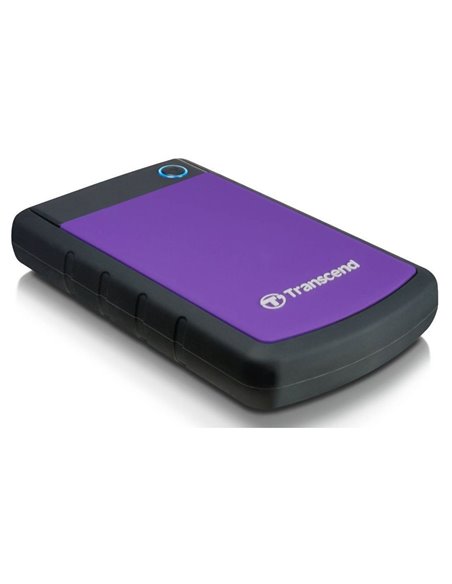 Внешний портативный жесткий диск Transcend StoreJet 25H3P, 1 ТБ, Серый/Фиолетовый (TS1TSJ25H3P)