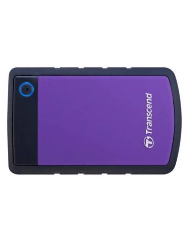 Внешний портативный жесткий диск Transcend StoreJet 25H3P, 1 ТБ, Серый/Фиолетовый (TS1TSJ25H3P)