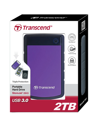 Внешний портативный жесткий диск Transcend StoreJet 25H3P, 2 ТБ, Purple (TS2TSJ25H3P)