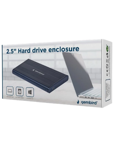 Carcasă externă Gembird EE2-U2S-5, Negru (EE2-U2S-5)