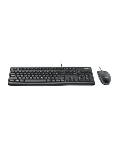 Set Tastatură + Mouse Logitech MK120, Cu fir, Negru