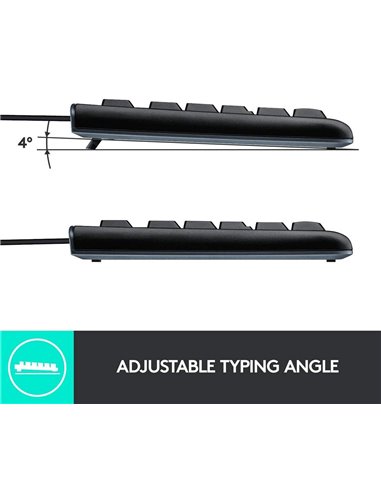 Set Tastatură + Mouse Logitech MK120, Cu fir, Negru