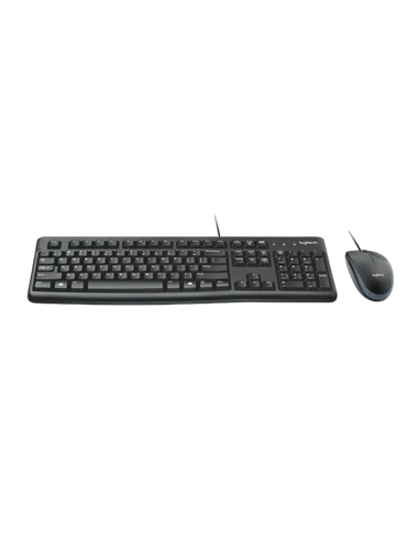 Set Tastatură + Mouse Logitech MK120, Cu fir, Negru