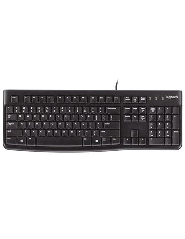 Клавиатура Logitech K120, Проводное, Чёрный