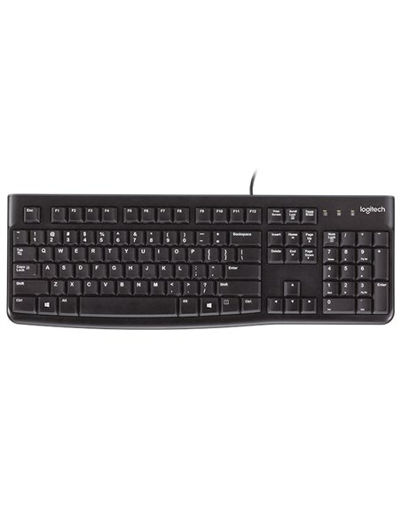 Клавиатура Logitech K120, Проводное, Чёрный