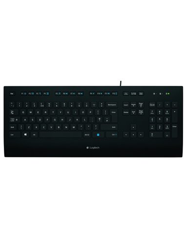 Клавиатура Logitech K280e, Проводное, Чёрный