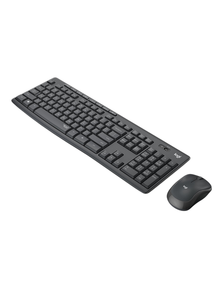 Клавиатура и мышь Logitech MK295, Беспроводное, Чёрный