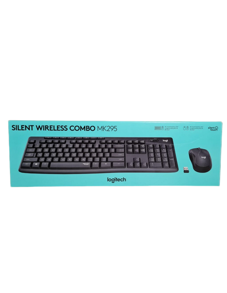 Клавиатура и мышь Logitech MK295, Беспроводное, Чёрный