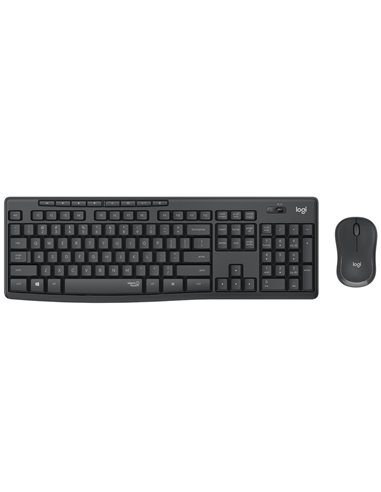 Клавиатура и мышь Logitech MK295, Беспроводное, Чёрный