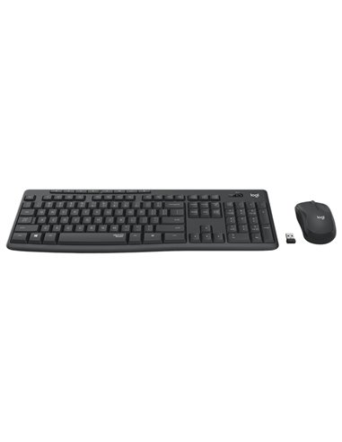 Клавиатура и мышь Logitech MK295, Беспроводное, Чёрный