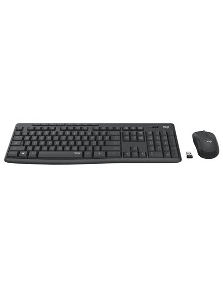 Клавиатура и мышь Logitech MK295, Беспроводное, Чёрный