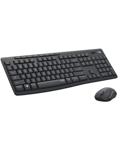 Клавиатура и мышь Logitech MK295, Беспроводное, Чёрный