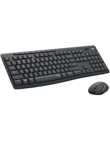 Клавиатура и мышь Logitech MK295, Беспроводное, Чёрный