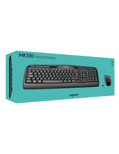 Set Tastatură + Mouse Logitech MK330, Fără fir, Negru
