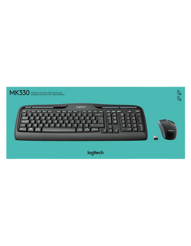 Set Tastatură + Mouse Logitech MK330, Fără fir, Negru
