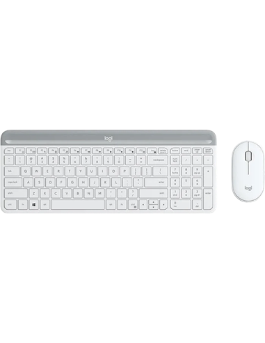 Set Tastatură + Mouse Logitech MK470, Fără fir, Alb