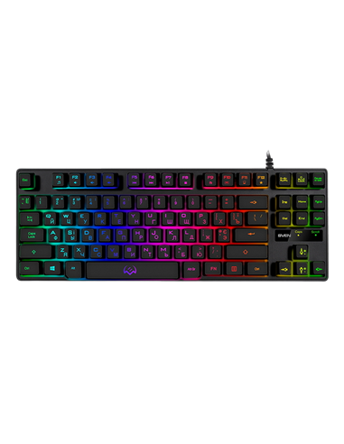 Tastatură SVEN KB-G7400, Cu fir, Negru