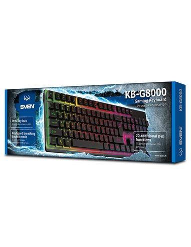 Tastatură SVEN KB-G8000, Cu fir, Negru