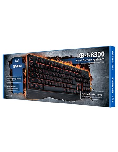 Tastatură SVEN KB-G8300, Cu fir, Negru