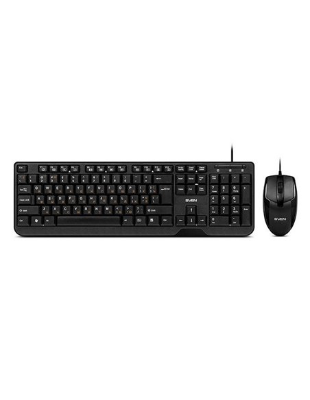 Set Tastatură + Mouse SVEN KB-S330C, Cu fir, Negru